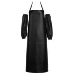 Heavy Duty Faux Leather Mens Grilling Apron and Arm Guards
