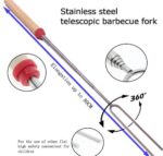 2 PC Set, Retractable Barbecue or Marshmallow Roasting Skewers/ Forks - Image 3