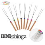 2 PC Set, Retractable Barbecue or Marshmallow Roasting Skewers/ Forks