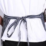 Classic Polyester Stripped Utility Apron with Pockets | 2 PC Set - Image 4