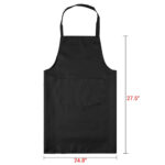 Classic Black Polyester Utility Apron with Pockets - Image 2