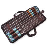 7 PC Set 19" Skewer Gift Set With Case